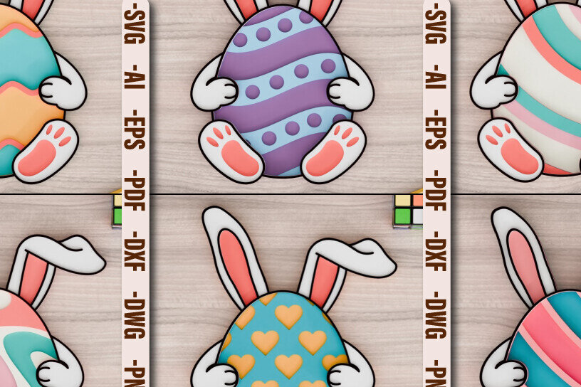 Intra απο ξύλο plywood  Χρώμα wenge 3mm-4mm πάχος - Πασχαλινό Αυγό 3d Laser Crafting BNDLE Δίασταση 20x25 cm INTRAFABR-101742809