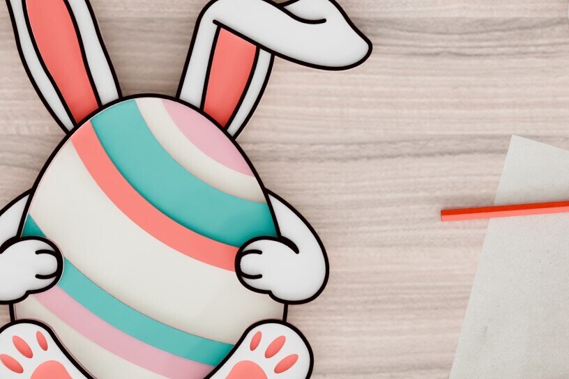 Intra απο ξύλο plywood  Χρώμα wenge 3mm-4mm πάχος - 3d Laser Crafting Easter Egg Δίασταση 20x25 cm INTRAFABR-103688883