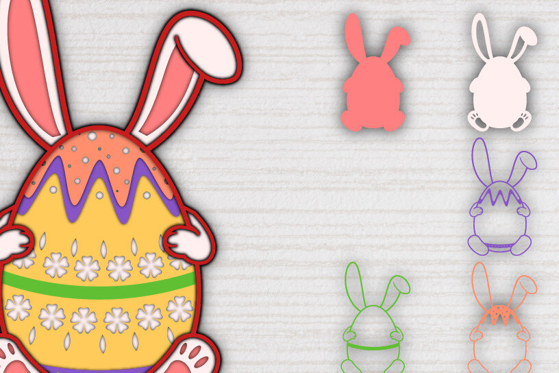 Intra απο ξύλο plywood  Χρώμα wenge 3mm-4mm πάχος - Πασχαλινό αυγό 3D Χαρτί κοπής Πολυστρωματικό Δίασταση 15x15 cm INTRAFABR-75205512