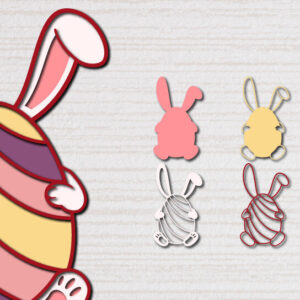 Intra απο ξύλο plywood  Χρώμα wenge 3mm-4mm πάχος - Πασχαλινό αυγό 3D Χαρτί κοπής Πολυστρωματικό Δίασταση 15x15 cm INTRAFABR-103494989