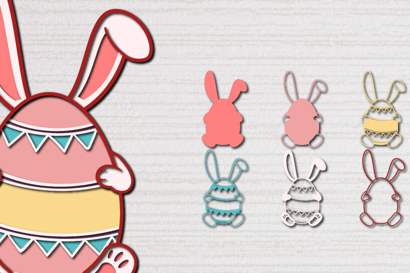 Intra απο ξύλο plywood  Χρώμα wenge 3mm-4mm πάχος - Πασχαλινό αυγό 3D Χαρτί κοπής Πολυστρωματικό Δίασταση 15x15 cm INTRAFABR-103500442