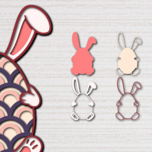 Intra απο ξύλο plywood  Χρώμα wenge 3mm-4mm πάχος - Πασχαλινό αυγό 3D Χαρτί κοπής Πολυστρωματικό Δίασταση 15x15 cm INTRAFABR-103519703