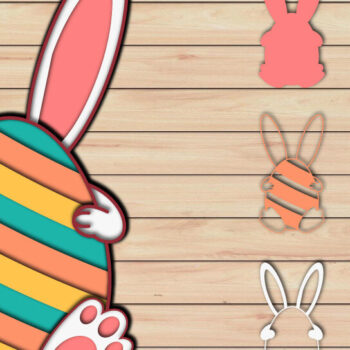 Intra απο ξύλο plywood  Χρώμα wenge 3mm-4mm πάχος - Πασχαλινό αυγό 3D Χαρτί κοπής Πολυστρωματικό Δίασταση 15x15 cm INTRAFABR-103520021 - Image 1