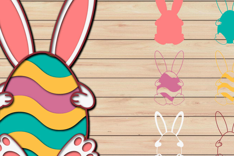 Intra απο ξύλο plywood  Χρώμα wenge 3mm-4mm πάχος - Πασχαλινό αυγό 3D Χαρτί κοπής Πολυστρωματικό Δίασταση 15x15 cm INTRAFABR-103491331