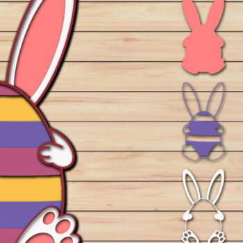 Intra απο ξύλο plywood  Χρώμα wenge 3mm-4mm πάχος - Πασχαλινό αυγό 3D Χαρτί κοπής Πολυστρωματικό Δίασταση 15x15 cm INTRAFABR-106765048 - Image 1