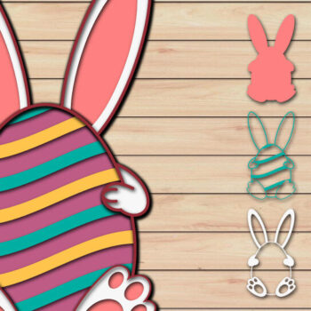 Intra απο ξύλο plywood  Χρώμα wenge 3mm-4mm πάχος - Πασχαλινό αυγό 3D Χαρτί κοπής Πολυστρωματικό Δίασταση 15x15 cm INTRAFABR-106765150 - Image 1