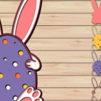 Intra απο ξύλο plywood  Χρώμα wenge 3mm-4mm πάχος - Πασχαλινό αυγό 3D Χαρτί κοπής Πολυστρωματικό Δίασταση 15x15 cm INTRAFABR-106765152 - Image 1