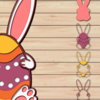 Intra απο ξύλο plywood  Χρώμα wenge 3mm-4mm πάχος - Πασχαλινό αυγό 3D Χαρτί κοπής Πολυστρωματικό Δίασταση 15x15 cm INTRAFABR-106765155 - Image 1