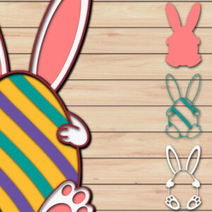 Intra απο ξύλο plywood  Χρώμα wenge 3mm-4mm πάχος - Πασχαλινό αυγό 3D Χαρτί κοπής Πολυστρωματικό Δίασταση 15x15 cm INTRAFABR-106765039