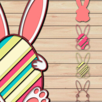 Intra απο ξύλο plywood  Χρώμα wenge 3mm-4mm πάχος - Πασχαλινό αυγό 3D Χαρτί κοπής Πολυστρωματικό Δίασταση 15x15 cm INTRAFABR-108159380 - Image 1