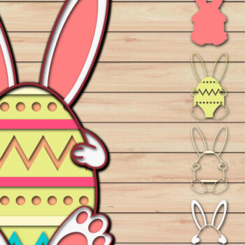 Intra απο ξύλο plywood  Χρώμα wenge 3mm-4mm πάχος - Πασχαλινό αυγό 3D Χαρτί κοπής Πολυστρωματικό Δίασταση 15x15 cm INTRAFABR-106883560 - Image 1