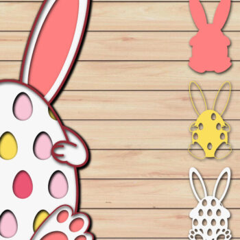 Intra απο ξύλο plywood  Χρώμα wenge 3mm-4mm πάχος - Πασχαλινό αυγό 3D Χαρτί κοπής Πολυστρωματικό Δίασταση 15x15 cm INTRAFABR-106883531 - Image 1