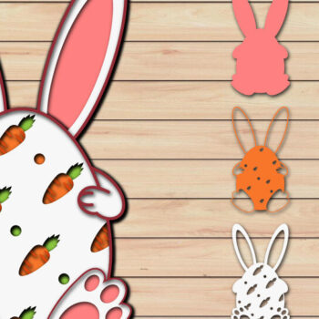 Intra απο ξύλο plywood  Χρώμα wenge 3mm-4mm πάχος - Πασχαλινό αυγό 3D Χαρτί κοπής Πολυστρωματικό Δίασταση 15x15 cm INTRAFABR-124976731 - Image 2