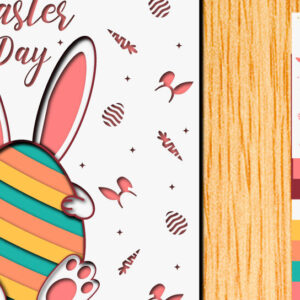 Intra απο ξύλο plywood  Χρώμα wenge 3mm-4mm πάχος - Πασχαλινό αυγό 3D Χαρτί κοπής Πολυστρωματικό Δίασταση 15x15 cm INTRAFABR-106607941