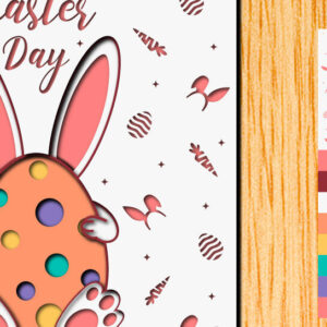 Intra απο ξύλο plywood  Χρώμα wenge 3mm-4mm πάχος - Πασχαλινό αυγό 3D Χαρτί κοπής Πολυστρωματικό Δίασταση 15x15 cm INTRAFABR-106607951