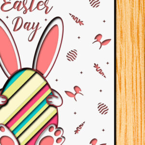 Intra απο ξύλο plywood  Χρώμα wenge 3mm-4mm πάχος - Πασχαλινό αυγό 3D Χαρτί κοπής Πολυστρωματικό Δίασταση 15x15 cm INTRAFABR-106859983