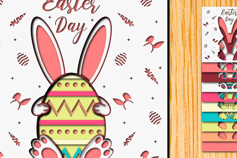 Intra απο ξύλο plywood  Χρώμα wenge 3mm-4mm πάχος - Πασχαλινό αυγό 3D Χαρτί κοπής Πολυστρωματικό Δίασταση 15x15 cm INTRAFABR-106607931