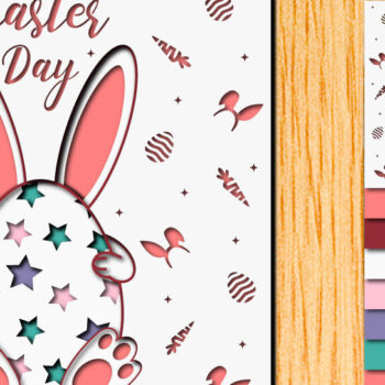 Intra απο ξύλο plywood Χρώμα wenge 3mm-4mm πάχος - Πασχαλινό αυγό 3D Χαρτί κοπής Πολυστρωματικό Δίασταση 15x15 cm INTRAFABR-102842753 - Image 1