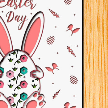 Intra απο ξύλο plywood  Χρώμα wenge 3mm-4mm πάχος - Πασχαλινό αυγό 3D Χαρτί κοπής Πολυστρωματικό Δίασταση 15x15 cm INTRAFABR-102843569 - Image 1