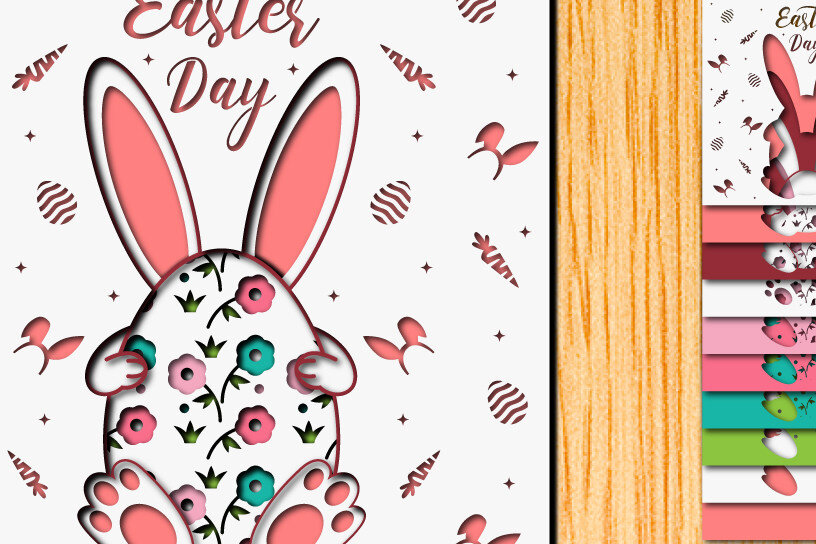 Intra απο ξύλο plywood  Χρώμα wenge 3mm-4mm πάχος - Πασχαλινό αυγό 3D Χαρτί κοπής Πολυστρωματικό Δίασταση 15x15 cm INTRAFABR-102843569