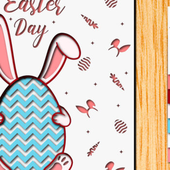 Intra απο ξύλο plywood  Χρώμα wenge 3mm-4mm πάχος - Πασχαλινό αυγό 3D Χαρτί κοπής Πολυστρωματικό Δίασταση 15x15 cm INTRAFABR-102872666 - Image 1