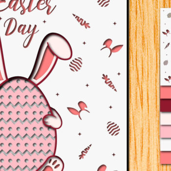 Intra απο ξύλο plywood  Χρώμα wenge 3mm-4mm πάχος - Πασχαλινό αυγό 3D Χαρτί κοπής Πολυστρωματικό Δίασταση 15x15 cm INTRAFABR-102824792 - Image 1