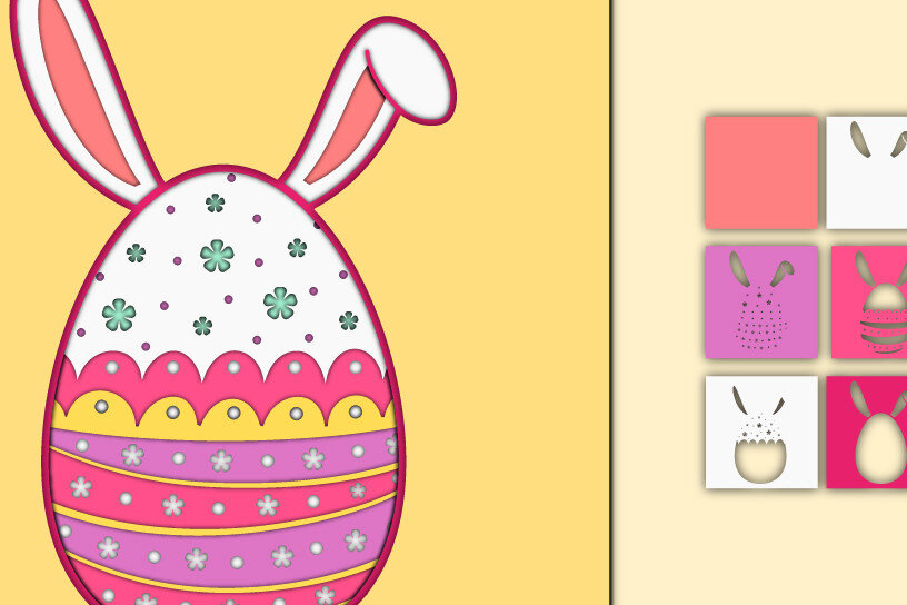 Intra απο ξύλο plywood  Χρώμα wenge 3mm-4mm πάχος - Πασχαλινό αυγό 3D Χαρτί κοπής Πολυστρωματικό Δίασταση 15x15 cm INTRAFABR-106918381