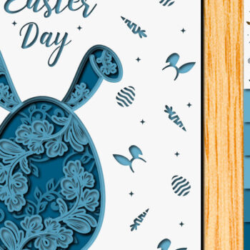 Intra απο ξύλο plywood  Χρώμα wenge 3mm-4mm πάχος - Πασχαλινό αυγό 3D Χαρτί κοπής Πολυστρωματικό Δίασταση 15x15 cm INTRAFABR-78859263 - Image 1