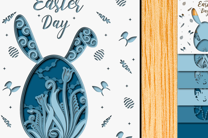 Intra απο ξύλο plywood  Χρώμα wenge 3mm-4mm πάχος - Πασχαλινό αυγό 3D Χαρτί κοπής Πολυστρωματικό Δίασταση 15x15 cm INTRAFABR-78859276