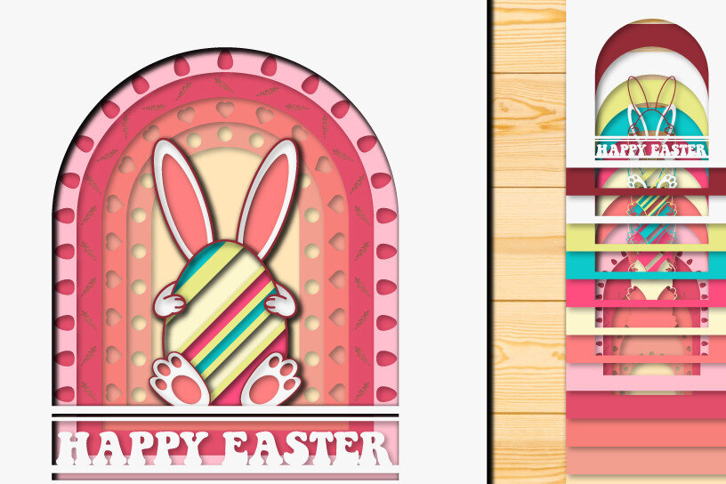 Intra απο ξύλο plywood  Χρώμα wenge 3mm-4mm πάχος - Πασχαλινό αυγό 3D Χαρτί κοπής Πολυστρωματικό Δίασταση 15x15 cm INTRAFABR-105267634