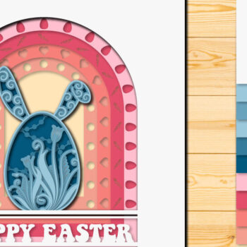 Intra απο ξύλο plywood  Χρώμα wenge 3mm-4mm πάχος - Πασχαλινό αυγό 3D Χαρτί κοπής Πολυστρωματικό Δίασταση 15x15 cm INTRAFABR-105319888 - Image 1