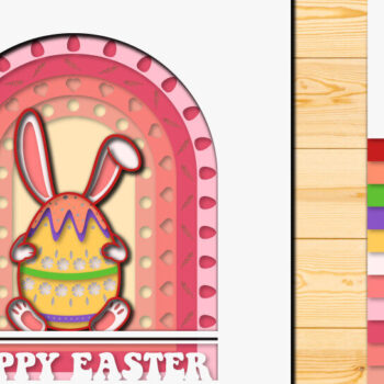 Intra απο ξύλο plywood  Χρώμα wenge 3mm-4mm πάχος - Πασχαλινό αυγό 3D Χαρτί κοπής Πολυστρωματικό Δίασταση 15x15 cm INTRAFABR-108381087 - Image 1