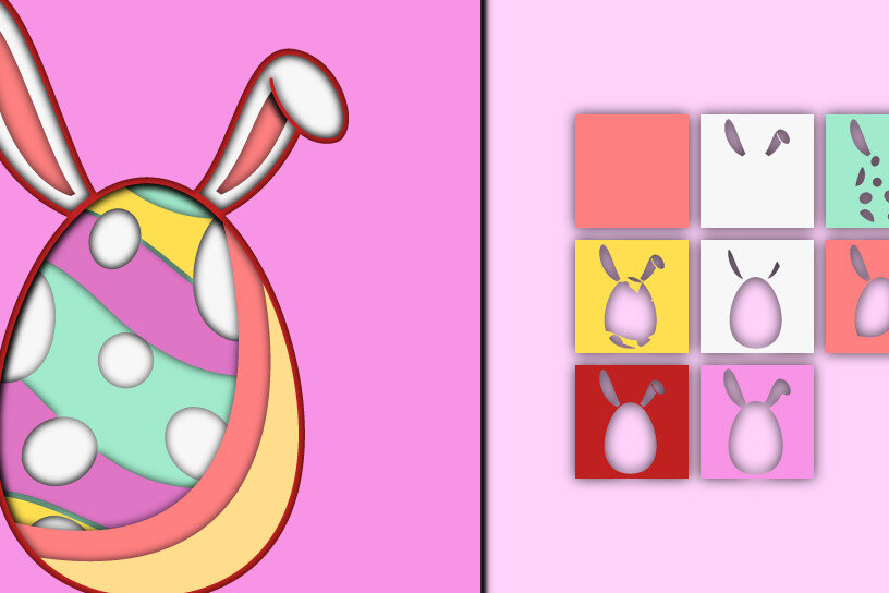 Intra απο ξύλο plywood  Χρώμα wenge 3mm-4mm πάχος - Πασχαλινό αυγό 3D Χαρτί κοπής Πολυστρωματικό Δίασταση 15x15 cm INTRAFABR-108381110