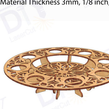 Intra απο ξύλο plywood  Χρώμα wenge 3mm-4mm πάχος - Στάση πασχαλινών αυγών και πασχαλινών κέικ Δίασταση 4x4 cm INTRAFABR-35441323 - Image 2