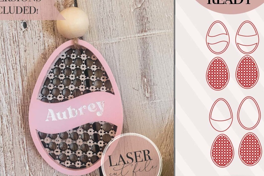 Intra απο ξύλο plywood  Χρώμα wenge 3mm-4mm πάχος - Πασχαλινό καλάθι αυγών Tag Laser Δίασταση 4x4 cm INTRAFABR-90182242