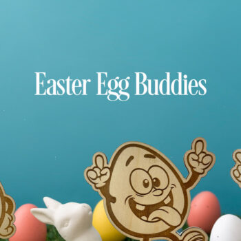 Intra απο ξύλο plywood Χρώμα wenge 3mm-4mm πάχος - Πασχαλινά αυγά φιλαράκια Δίασταση 15x15 cm INTRAFABR-90184833 - Image 1