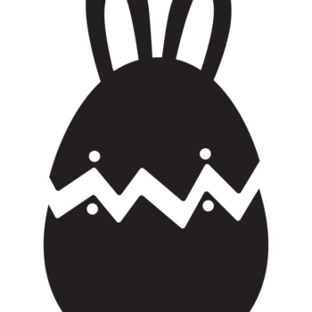 Intra απο ξύλο plywood Χρώμα wenge 3mm-4mm πάχος - Πασχαλινό σκουλαρίκι λαγουδάκι με αυγό Δίασταση 3x3 cm INTRAFABR-90185090 - Image 1