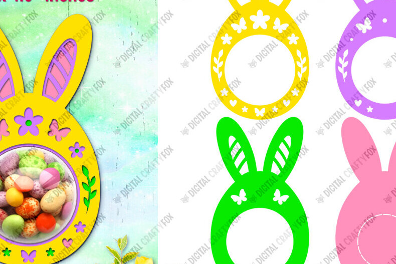 Intra απο ξύλο plywood  Χρώμα wenge 3mm-4mm πάχος - Πασχαλινό αυγό Bunny Ears Θόλος Καραμέλας Δίασταση 15x15 cm INTRAFABR-90184400