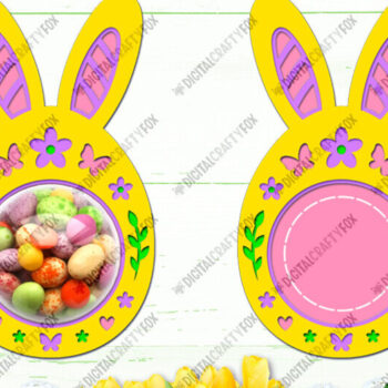 Intra απο ξύλο plywood  Χρώμα wenge 3mm-4mm πάχος - Πασχαλινό αυγό Bunny Ears Θόλος Καραμέλας Δίασταση 15x15 cm INTRAFABR-90184400 - Image 4