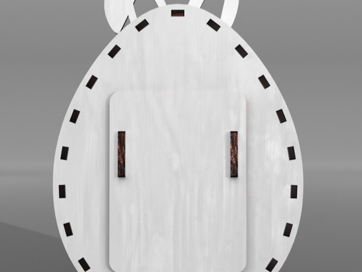 Intra απο ξύλο plywood  Χρώμα wenge 3mm-4mm πάχος - Λαμπροθήκη πασχαλινών αυγών Δίασταση 5x5 cm INTRAFABR-113905141