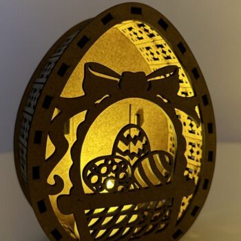 Intra απο ξύλο plywood  Χρώμα wenge 3mm-4mm πάχος - Λαμπροθήκη πασχαλινών αυγών Δίασταση 110x137 cm INTRAFABR-34012889 - Image 3