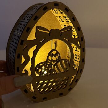 Intra απο ξύλο plywood  Χρώμα wenge 3mm-4mm πάχος - Λαμπροθήκη πασχαλινών αυγών Δίασταση 110x137 cm INTRAFABR-34012889 - Image 8