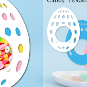 Intra απο ξύλο plywood  Χρώμα wenge 3mm-4mm πάχος - Easter Egg Candy Dome Horder Δίασταση 15x15 cm INTRAFABR-122964469