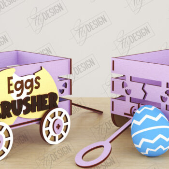 Intra απο ξύλο plywood  Χρώμα wenge 3mm-4mm πάχος - Πασχαλινό καρότσι με αυγά | Πασχαλινή αυγοθήκη Δίασταση 15x15 cm INTRAFABR-122074027 - Image 6