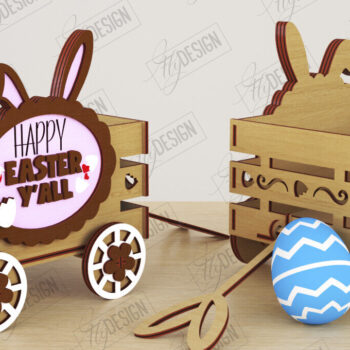 Intra απο ξύλο plywood  Χρώμα wenge 3mm-4mm πάχος - Πασχαλινό καρότσι με αυγά | Πασχαλινή αυγοθήκη Δίασταση 15x15 cm INTRAFABR-122074027 - Image 7