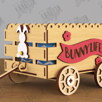 Intra απο ξύλο plywood  Χρώμα wenge 3mm-4mm πάχος - Πασχαλινό καρότσι με αυγά | Πασχαλινή αυγοθήκη Δίασταση 15x15 cm INTRAFABR-122074040 - Image 8