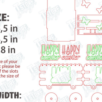 Intra απο ξύλο plywood  Χρώμα wenge 3mm-4mm πάχος - Πασχαλινό καρότσι με αυγά | Πασχαλινή Αυγοθήκη |CNC Δίασταση 15x15 cm INTRAFABR-122074008 - Image 2