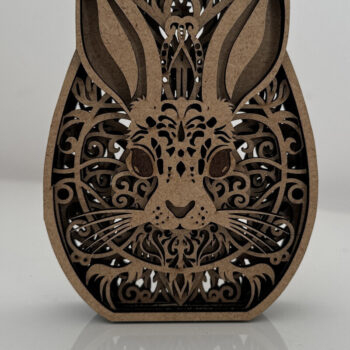 Intra απο ξύλο plywood  Χρώμα wenge 3mm-4mm πάχος - Στολισμός Πασχαλινών Αυγών, κοπής με λέιζερ Δίασταση 5x4 cm INTRAFABR-79073227 - Image 1