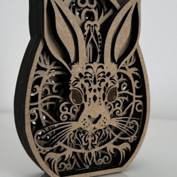 Intra απο ξύλο plywood  Χρώμα wenge 3mm-4mm πάχος - Στολισμός Πασχαλινών Αυγών, κοπής με λέιζερ Δίασταση 5x4 cm INTRAFABR-79073227 - Image 2