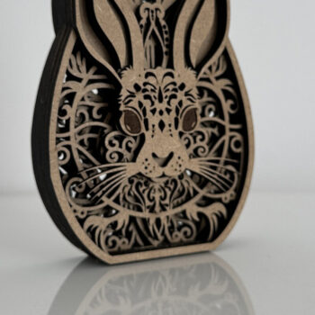 Intra απο ξύλο plywood  Χρώμα wenge 3mm-4mm πάχος - Στολισμός Πασχαλινών Αυγών, κοπής με λέιζερ Δίασταση 5x4 cm INTRAFABR-79073227 - Image 3